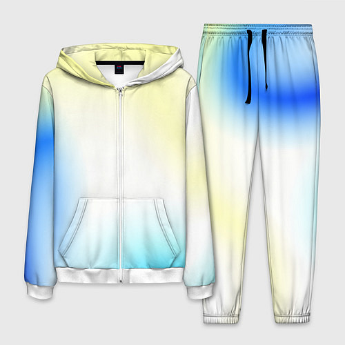 Мужской костюм Color yellow blue white / 3D-Белый – фото 1