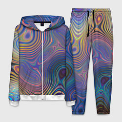 Костюм мужской Абстрактная рябь, цвет: 3D-белый