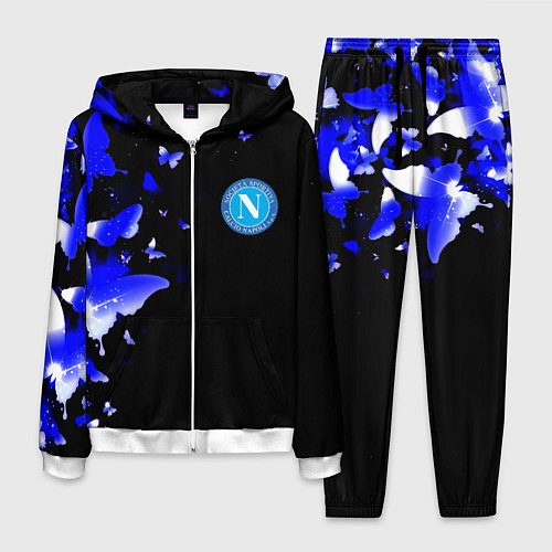 Мужской костюм Наполи бабочки текстура / 3D-Белый – фото 1