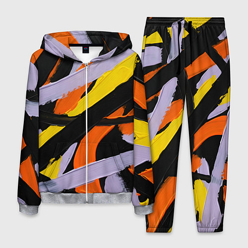 Мужской костюм Полоски краски абстракция / 3D-Меланж – фото 1