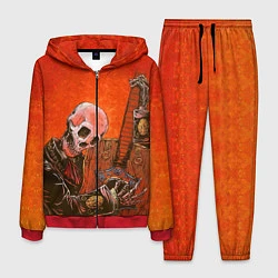 Костюм мужской Скелет с гитарой, цвет: 3D-красный