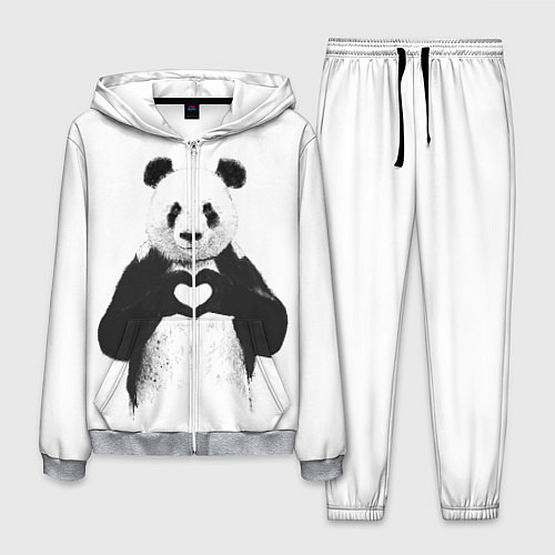 Мужской костюм Panda Love / 3D-Меланж – фото 1