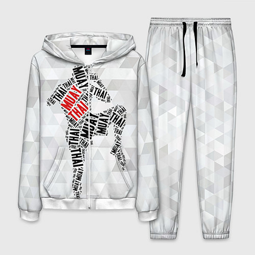 Мужской костюм Muay thai Words / 3D-Белый – фото 1