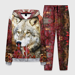 Костюм мужской Волк в кустах, цвет: 3D-меланж