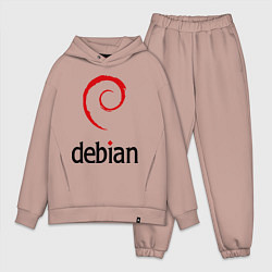 Мужской костюм оверсайз Debian, цвет: пыльно-розовый
