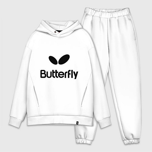 Мужской костюм оверсайз Butterfly Logo / Белый – фото 1