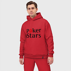 Мужской костюм оверсайз Poker Stars, цвет: красный — фото 2