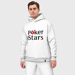Мужской костюм оверсайз Poker Stars, цвет: белый — фото 2