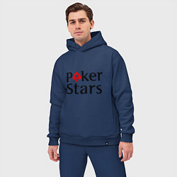 Мужской костюм оверсайз Poker Stars, цвет: тёмно-синий — фото 2