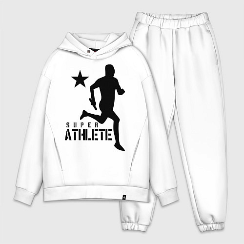 Мужской костюм оверсайз Лёгкая атлетика / Белый – фото 1