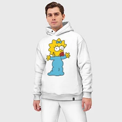 Мужской костюм оверсайз Maggie Simpson, цвет: белый — фото 2