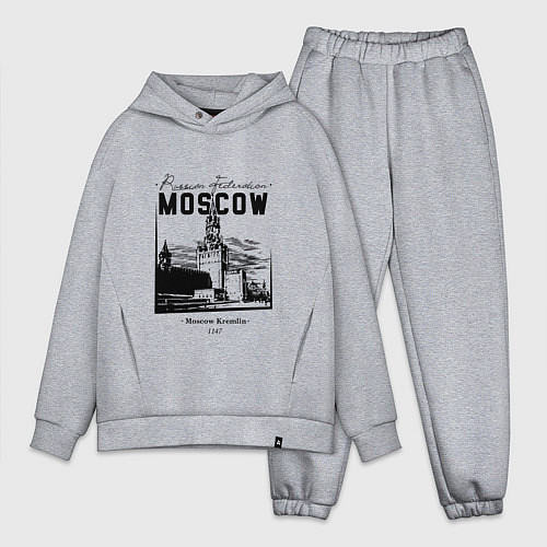 Мужской костюм оверсайз Moscow Kremlin 1147 / Меланж – фото 1