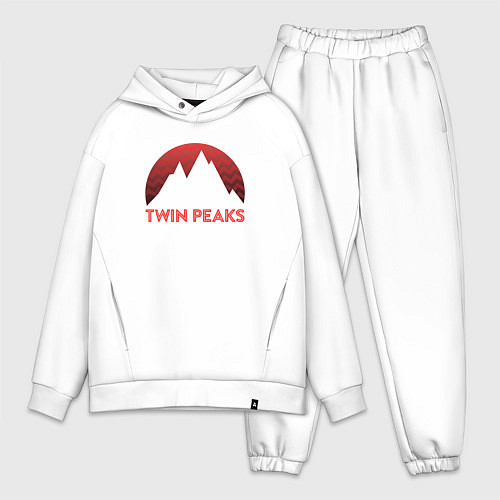 Мужской костюм оверсайз Twin Peaks: Pie & Murder / Белый – фото 1