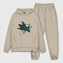 Мужской костюм оверсайз San Jose Sharks, цвет: миндальный