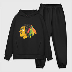 Мужской костюм оверсайз Chicago Blackhawks, цвет: черный