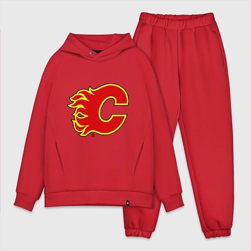 Мужской костюм оверсайз Calgary Flames / Красный – фото 1