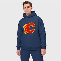 Мужской костюм оверсайз Calgary Flames, цвет: тёмно-синий — фото 2