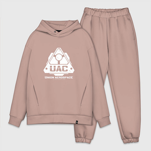 Мужской костюм оверсайз UAC / Пыльно-розовый – фото 1