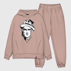 Мужской костюм оверсайз Маяковский, цвет: пыльно-розовый