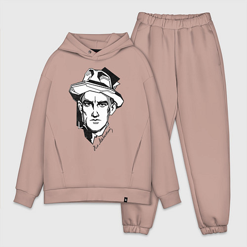 Мужской костюм оверсайз Маяковский / Пыльно-розовый – фото 1