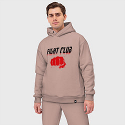 Мужской костюм оверсайз Fight Club, цвет: пыльно-розовый — фото 2