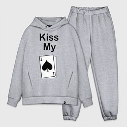 Мужской костюм оверсайз Kiss my card, цвет: меланж