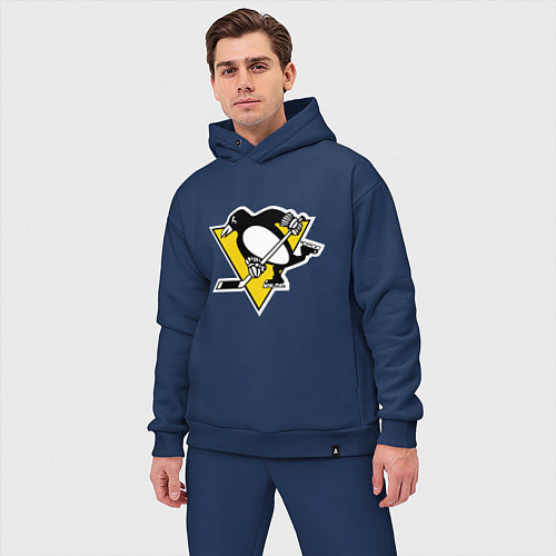 Мужской костюм оверсайз Pittsburgh Penguins: Malkin 71 / Тёмно-синий – фото 3