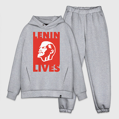 Мужской костюм оверсайз Lenin Lives / Меланж – фото 1