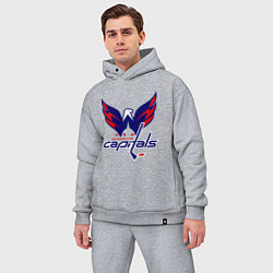 Мужской костюм оверсайз Washington Capitals: Ovechkin, цвет: меланж — фото 2