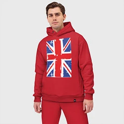 Мужской костюм оверсайз Британский флаг, цвет: красный — фото 2