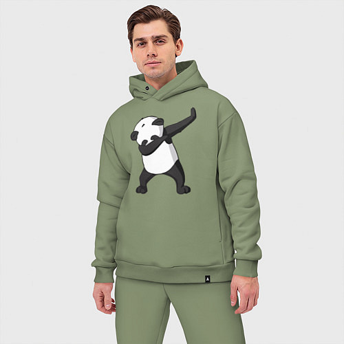 Мужской костюм оверсайз Panda dab / Авокадо – фото 3