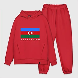 Мужской костюм оверсайз Азербайджан, цвет: красный