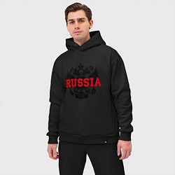 Мужской костюм оверсайз Russia Coat, цвет: черный — фото 2