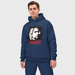 Мужской костюм оверсайз Nirvana: Kurt Cobain, цвет: тёмно-синий — фото 2