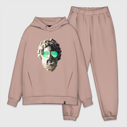 Мужской костюм оверсайз Стильный бог / Пыльно-розовый – фото 1