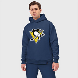 Мужской костюм оверсайз Pittsburgh Penguins, цвет: тёмно-синий — фото 2