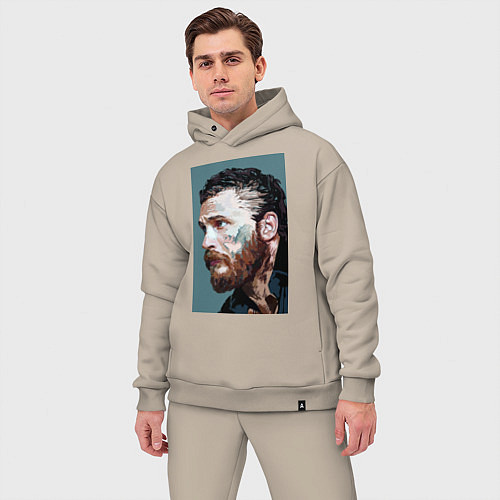 Мужской костюм оверсайз Том Харди Ван Гога / Миндальный – фото 3