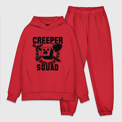 Мужской костюм оверсайз Creeper Squad / Красный – фото 1