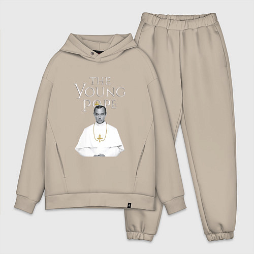 Мужской костюм оверсайз The Young Pope / Миндальный – фото 1