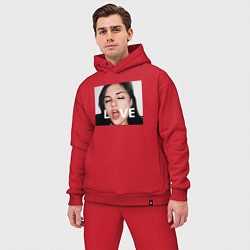 Мужской костюм оверсайз Sasha Grey LOVE, цвет: красный — фото 2