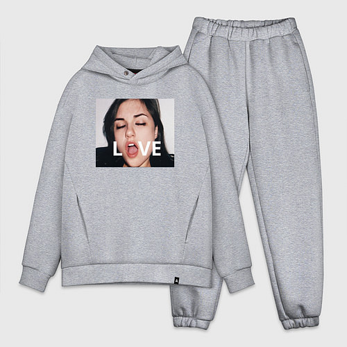 Мужской костюм оверсайз Sasha Grey LOVE / Меланж – фото 1