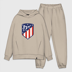 Мужской костюм оверсайз Atletico Madrid, цвет: миндальный