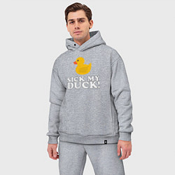 Мужской костюм оверсайз Sick my duck!, цвет: меланж — фото 2