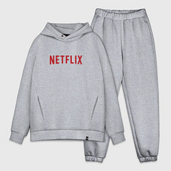 Мужской костюм оверсайз Netflix, цвет: меланж