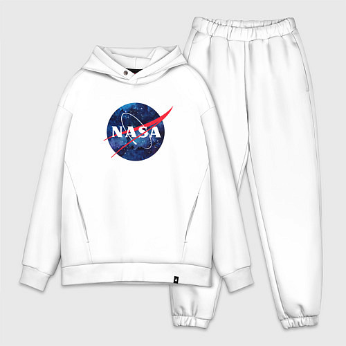 Мужской костюм оверсайз NASA: Cosmic Logo / Белый – фото 1