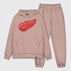 Мужской костюм оверсайз Detroit Red Wings: Pavel Datsyuk, цвет: пыльно-розовый