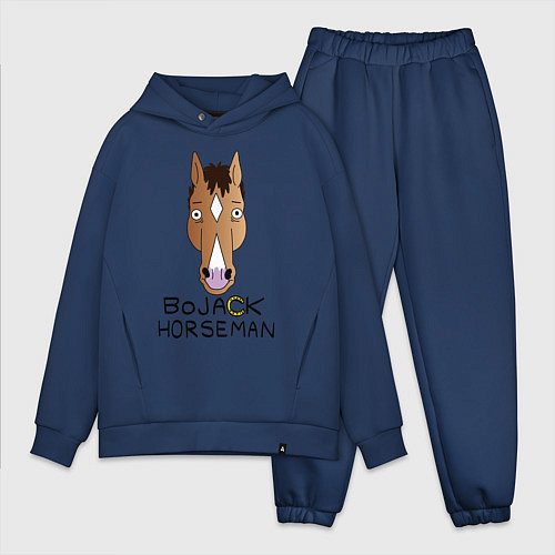 Мужской костюм оверсайз BoJack Horseman / Тёмно-синий – фото 1