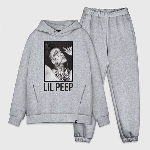 Мужской костюм оверсайз Lil Peep: Black Style / Меланж – фото 1