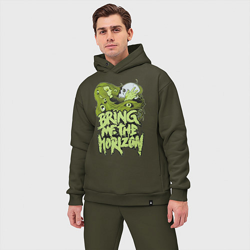 Мужской костюм оверсайз Bring Me The Horizon: Green Girl / Хаки – фото 3