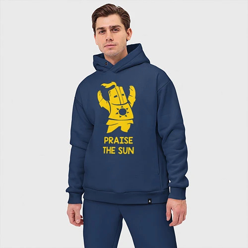 Мужской костюм оверсайз Praise the Sun / Тёмно-синий – фото 3